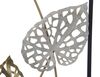 Quadro in metallo 5 foglie grigio bianco e oro 31x90  40901 - foto 4