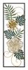 Immagine aggiuntiva di Pannello quadro in metallo con fiore bianco e foglie verdi 31x90cm  40283