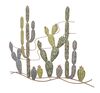 Particolare di Quadro in ferro cactus sulle dune decorazione da parete 90x64cm  40299