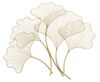 Immagine aggiuntiva di Quadro foglie ginkgo biloba in ferro oro gold 79x68cm  40319