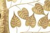 Particolare di Albero in metallo dorato con foglie e radici quadro parete 91x90cm  40443
