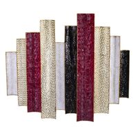 Quadro moderno in metallo rosso, oro, bianco e nero 89,5x79,4  39320