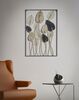 Quadro in metallo verticale bouquet di foglie 66x100cm  40651 - foto 5