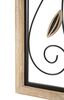 Particolare di Quadro 3d cornice e particolari legno in metallo nero fiore e riccioli 26x60  41183