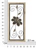 Quadro 3d cornice e particolari legno in metallo nero fiore e riccioli 26x60  41183 - foto 5