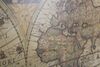 Particolare di Quadro in metallo cartina del mondo antica 120,5x80  41292