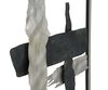 Particolare di Quadro in metallo design artistico incroci grigio e nero stretto 28,6x74,3  41188