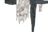 Ulteriore dettaglio di Quadro in metallo design artistico incroci grigio e nero stretto 28,6x74,3  4