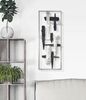 Quadro in metallo design artistico incroci grigio e nero stretto 28,6x74,3  41188 - foto 4