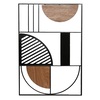 Quadro in metallo design artistico incroci nero stretto 40x60  45766