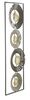 Particolare di Quadro design astratto stretto e lungo con cerchi in metallo 31x89,5cm  40282