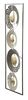 Ulteriore dettaglio di Quadro design astratto stretto e lungo con cerchi in metallo 31x89,5cm  40282