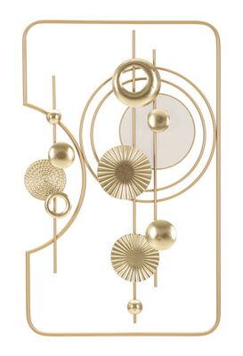 Quadro metallo cornice design cerchi e linee 49,5x80  41190