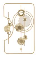 Quadro metallo cornice design cerchi e linee 49,5x80  41190