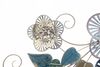 Immagine aggiuntiva di Quadro in metallo con fiori bianchi e oro e foglie verdi 115x58cm  40649