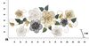 Quadro in metallo con fiori bianchi e oro e foglie verdi 115x58cm  40649 - foto 5