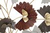 Immagine aggiuntiva di Quadro metallo in rilievo fiori astratti toni brown tortora 78x80  41179