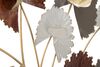 Particolare di Quadro metallo in rilievo fiori astratti toni brown tortora 78x80  41179