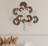 Quadro metallo in rilievo fiori astratti toni brown tortora 78x80  41179 - foto 4