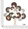 Quadro metallo in rilievo fiori astratti toni brown tortora 78x80  41179 - foto 5