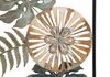 Particolare di Quadro in metallo stretto e alto con foglie verdi di felce 30,5x88,5  40280