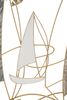 Particolare di Quadro moderno lungo orizzontale in metallo barche a vela onde mare 123,8x69,9  41142