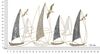 Quadro moderno lungo orizzontale in metallo barche a vela onde mare 123,8x69,9  41142 - foto 5