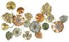 Immagine aggiuntiva di Quadro lungo orizzontale blu oro e rame fiori in metallo e foglie 117x74cm  4