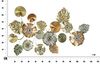 Quadro lungo orizzontale blu oro e rame fiori in metallo e foglie 117x74cm  40311 - foto 7