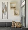 Immagine aggiuntiva di Quadro a pannello in rilievo foglie in metallo e legno con bordo 30,5x99,5  4
