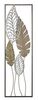 Quadro a pannello in rilievo foglie in metallo e legno con bordo 30,5x99,5  40303