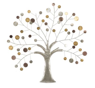 Pannello decorazione da muro albero della vita in metallo 88cm  40441