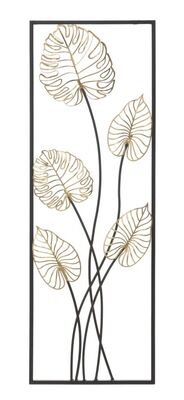 Quadro su pannello in metallo foglie - modello A - 31x90cm 40652 COLORI E LUCI
