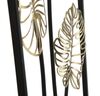 Particolare di Quadro in metallo 31x91cm con foglie -B-  40653