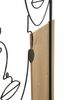 Ulteriore dettaglio di Quadro moderno pannello in metallo e legno visi stilizzati 63x90  42650