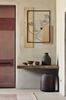 Quadro moderno pannello in metallo e legno visi stilizzati 63x90  42650 - foto 4