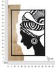 Quadro profilo di donna tribale in metallo e legno 53x80  42651 - foto 5