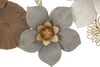 Immagine aggiuntiva di Quadro lungo orizzontale in metallo fiori cerchi farfalle pompon 136,5x68,6  