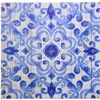 Quadro astratto moderno 60x60cm con disegno di arabeschi blu -A- 40077 COLORI E LUCI