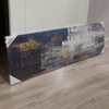 Immagine aggiuntiva di Quadro astratto blu con pennellature oro bianco 40x120  42667