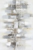 Quadro materico riflessi 60x90 grigio tortora avorio verticale o orizzontale 39889 COLORI E LUCI