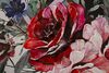Particolare di Quadro con viso di donna in bianco e nero e testa con fiori colorati 80x120  40862