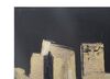Particolare di Quadro moderno astratto dipinto citt&agrave; nero oro 150x70cm  40321