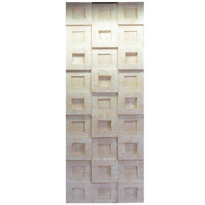 Quadro bianco verticale lungo con quadretti in rilievo 50x150  38356