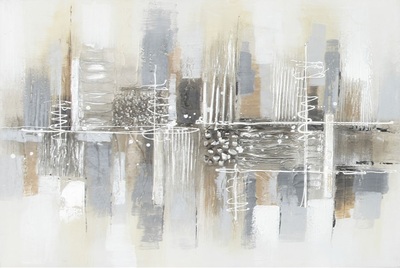 Quadro lungo orizzontale o verticale astratto riflessi toni grigio 90x60 39888 COLORI E LUCI