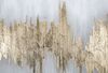 Particolare di Quadro moderno oro grigio texture materiche e riflessi metallici 100x80 astratto  456