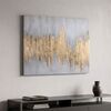 Quadro moderno oro grigio texture materiche e riflessi metallici 100x80 astratto  45641 - foto 4