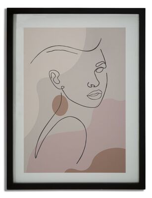 Quadro profilo di donna astratto 35x47cm  40861
