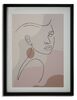 Quadro profilo di donna astratto 35x47cm  40861