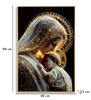 Quadro Madonna con bambino Ges&ugrave; profilo materno moderno nero veli dorati 60x90 COLORI E LUCI - foto 6